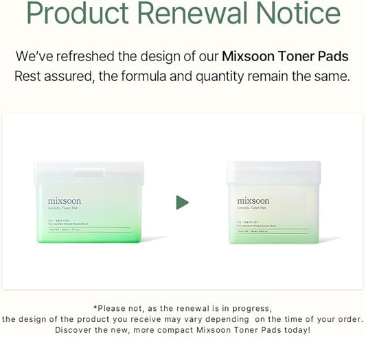 Mixsoon centella toner pad 230 ml / 7.77 fl. Oz.