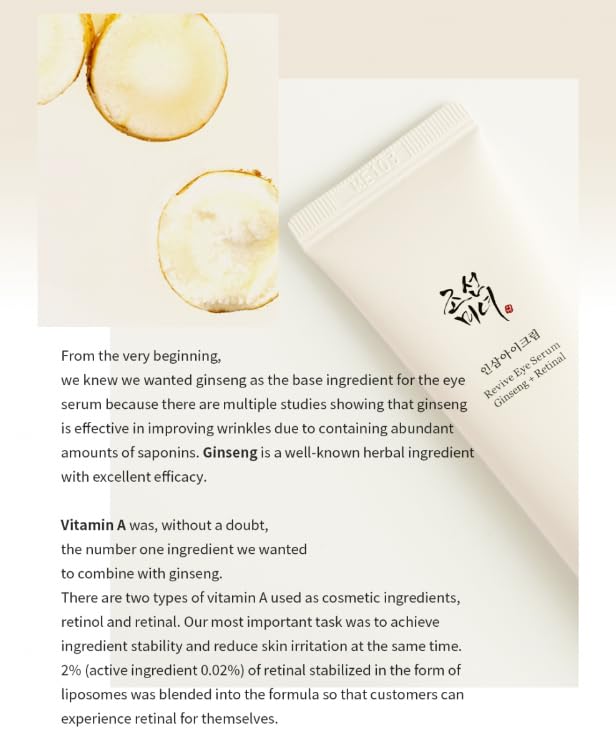 Beauty of joseon revive eye serum ginseng + Retinol 30 ml / 1.01 fl.oz.
