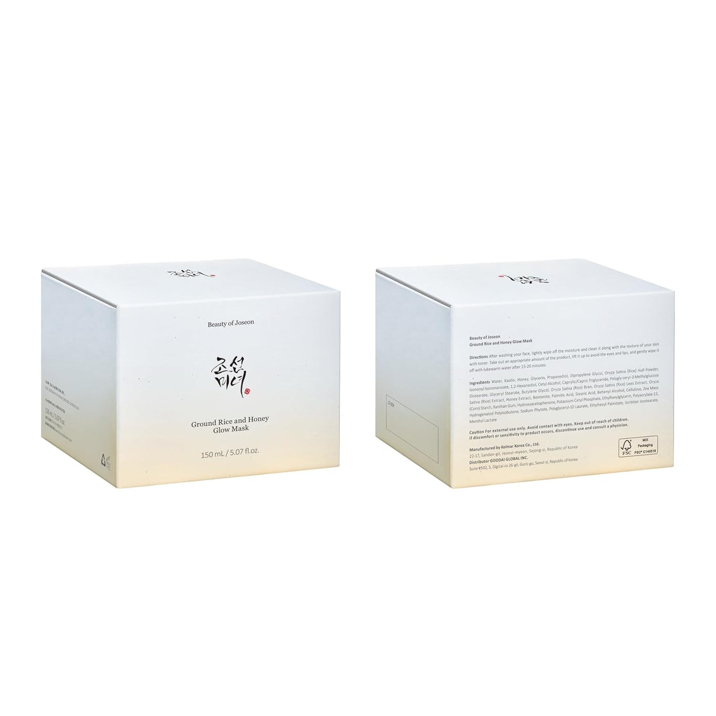 Beauty of Joseon ground rice and honey glow mask 150 ml / 5.07 fl.oz.