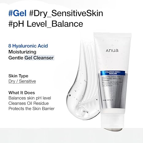 Anua 8 Hyaluronic Acid Hydrating Gentle foaming cleanser 150 ml / 5.07 fl. oz