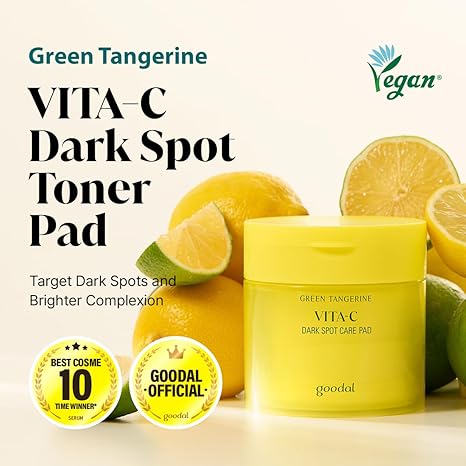Goodal Green tangerine vita-c dark spot care pad 160 ml / 5.41 fl.oz. / 70 pads