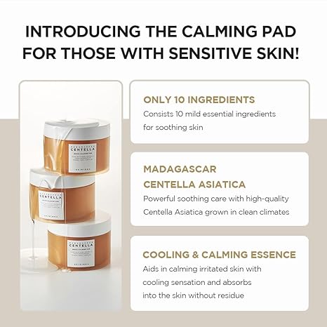 Skin1004 Madagascar Centella quick calming pad 70 pads / 130 ml / 4.39 fl. oz.