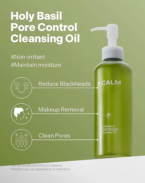 P.Calm underPore Holy Basil cleansing oil 190ml/6.42 fl.oz.