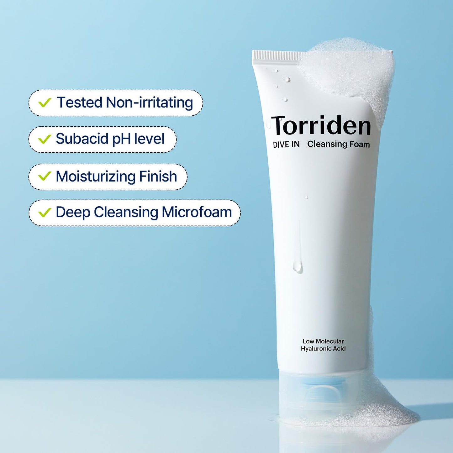 Torriden DIVE IN Cleansing Foam Face Wash | Hydrating Daily Facial Cleanser