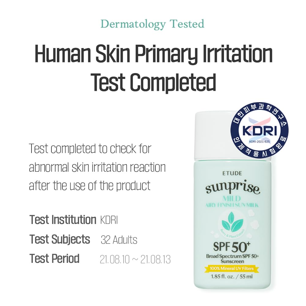 ETUDE Sunprise Mild Airy Finish Sun Milk SPF50+ | Long Lasting Protection