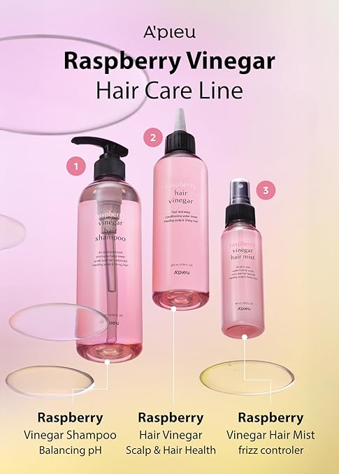 A’pieu Raspberry Vinegar hair shampoo 500 ml / 16.90 fl. Oz.