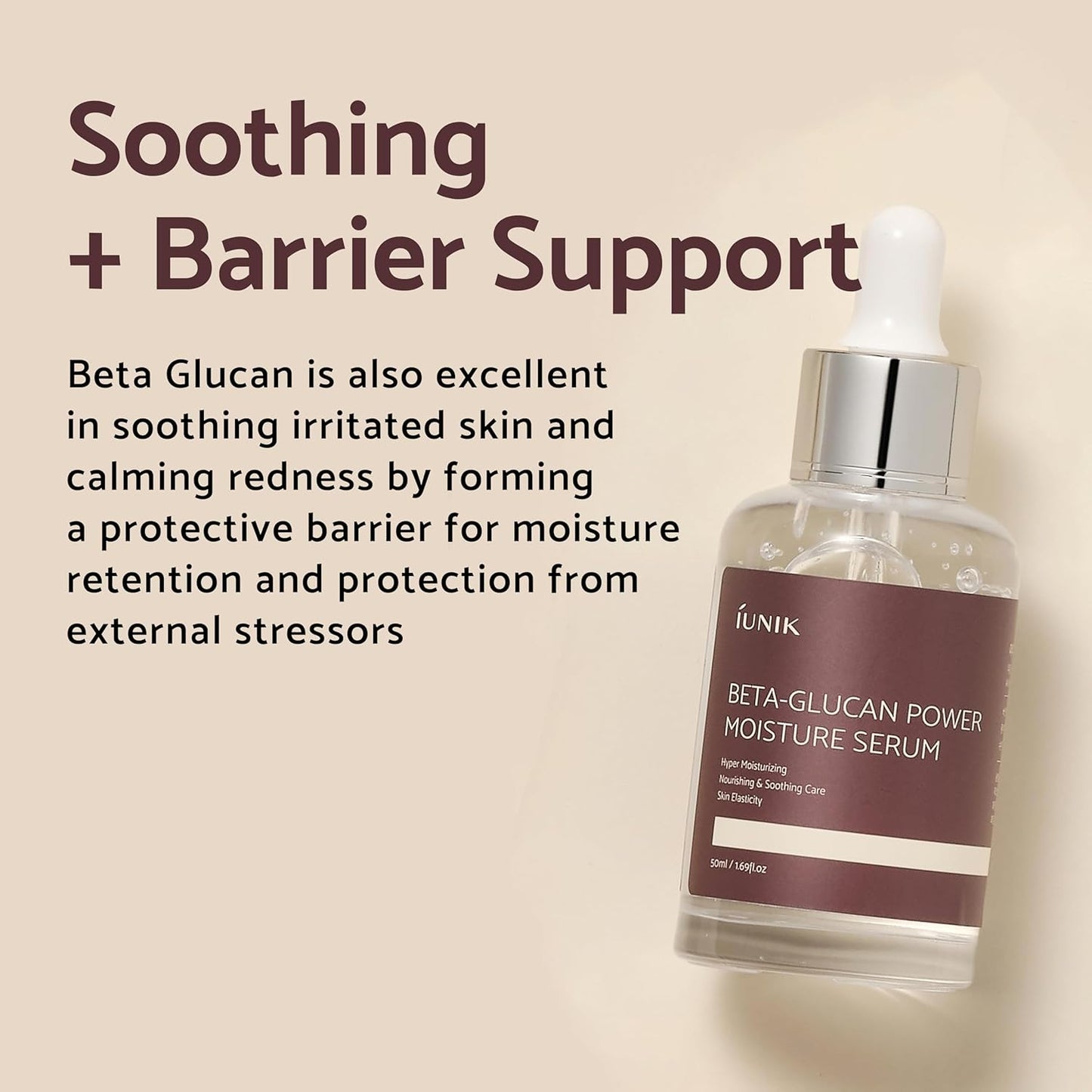IUNIK Beta-Glucan Power Deep Moisture Vegan Serum 400,000 ppm