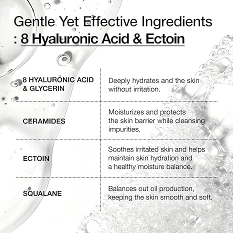 Anua 8 Hyaluronic Acid Hydrating Gentle foaming cleanser 150 ml / 5.07 fl. oz
