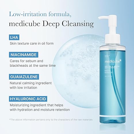 Medicube zero pore blackhead deep cleansing oil 205 ml / 6.93 fl.oz.