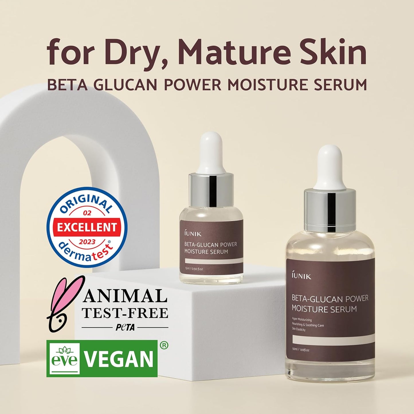 IUNIK Beta-Glucan Power Deep Moisture Vegan Serum 400,000 ppm