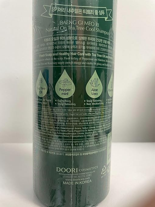 Tea tree cool shampoo natural on 1000ml / 33.8 fl.oz.