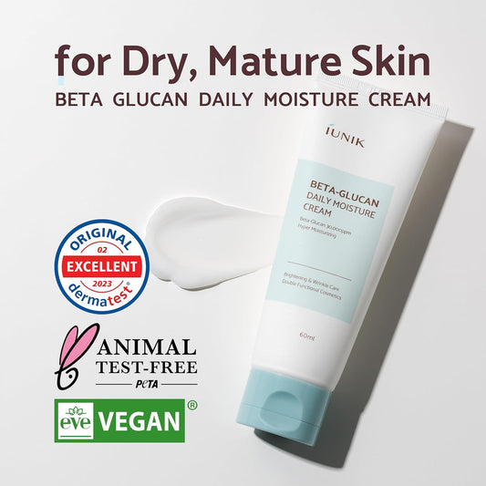 IUNIK Beta-Glucan Vegan Lightweight Non-Sticky Deep Moisture Watery Cream Lotion