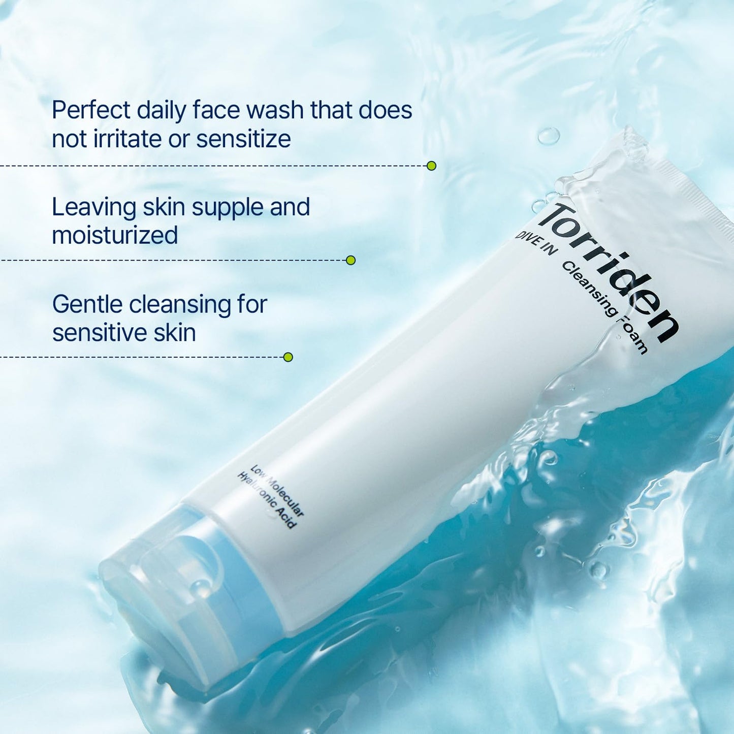 Torriden DIVE IN Cleansing Foam Face Wash | Hydrating Daily Facial Cleanser