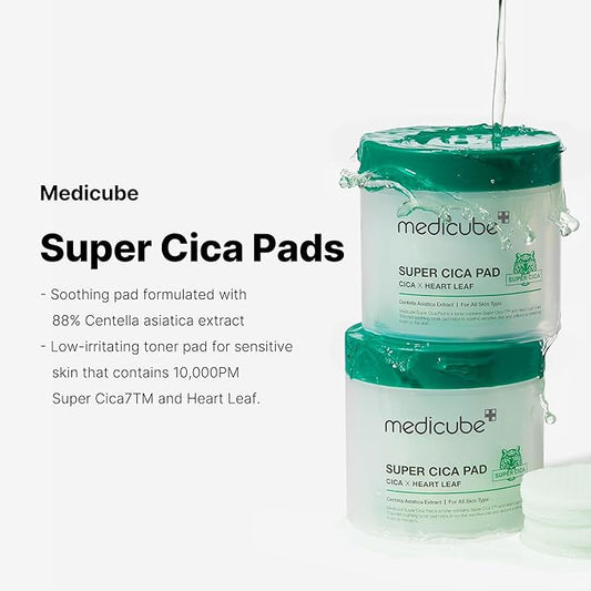 Medicube super cica pad cica x heartleaf 150 g / 5.29 oz / 70 pads