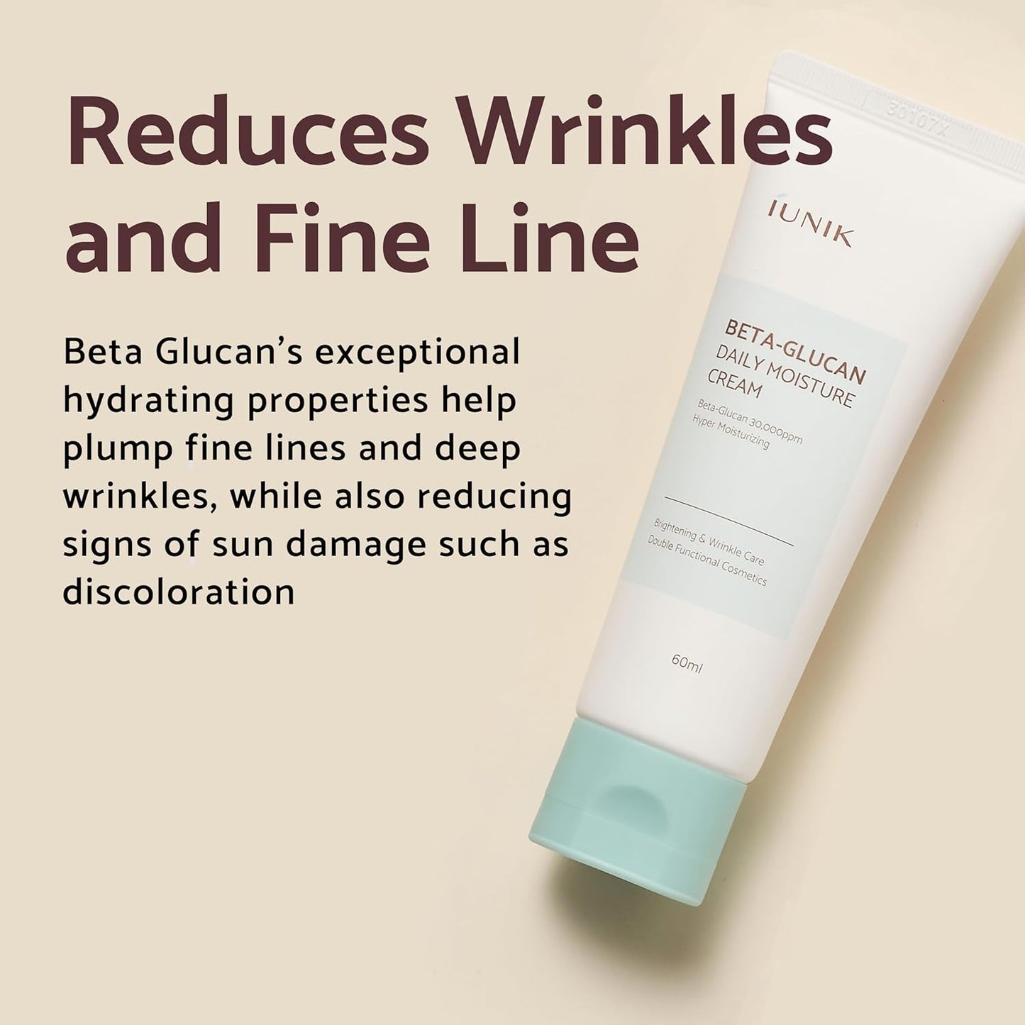 IUNIK Beta-Glucan Vegan Lightweight Non-Sticky Deep Moisture Watery Cream Lotion
