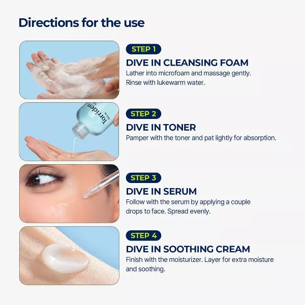 Torriden Dive in Trial kit (4 sample size products)
