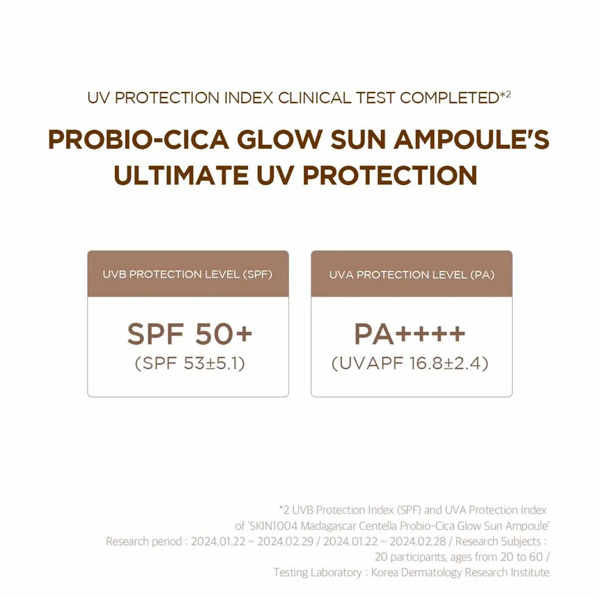 Skin1004 Madagascar centella probio-cica glow sun ampoule 50ml/1.69 fl.oz.