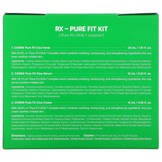 Cosrx Cica-7 relief kit 3 step (3 sample size products)