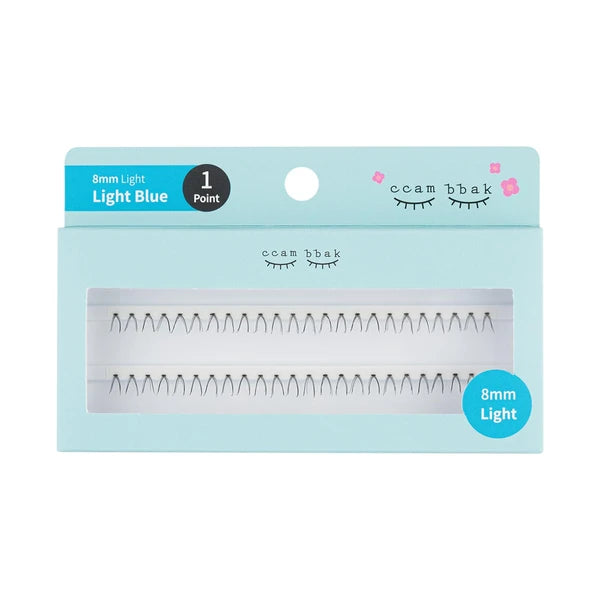 CCAMBBAK Original Light/Thick Eyelashes (8mm Light (Black), 1Point)