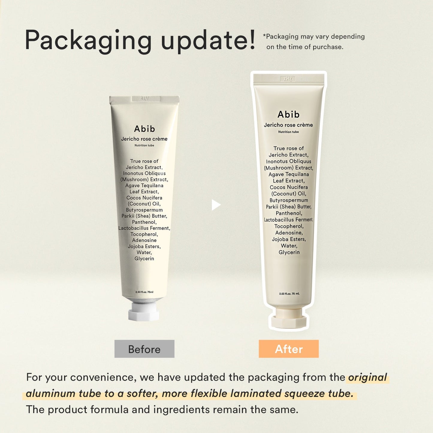 Jericho Rose Cream Nutrition Tube