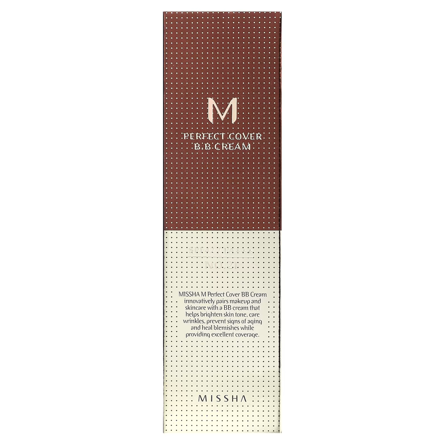 Missha M Perfect Cover B.B Cream Ex SPF 42/PA+++ (No. 21, Light Beige) 50ml / 1.69 fl. oz.