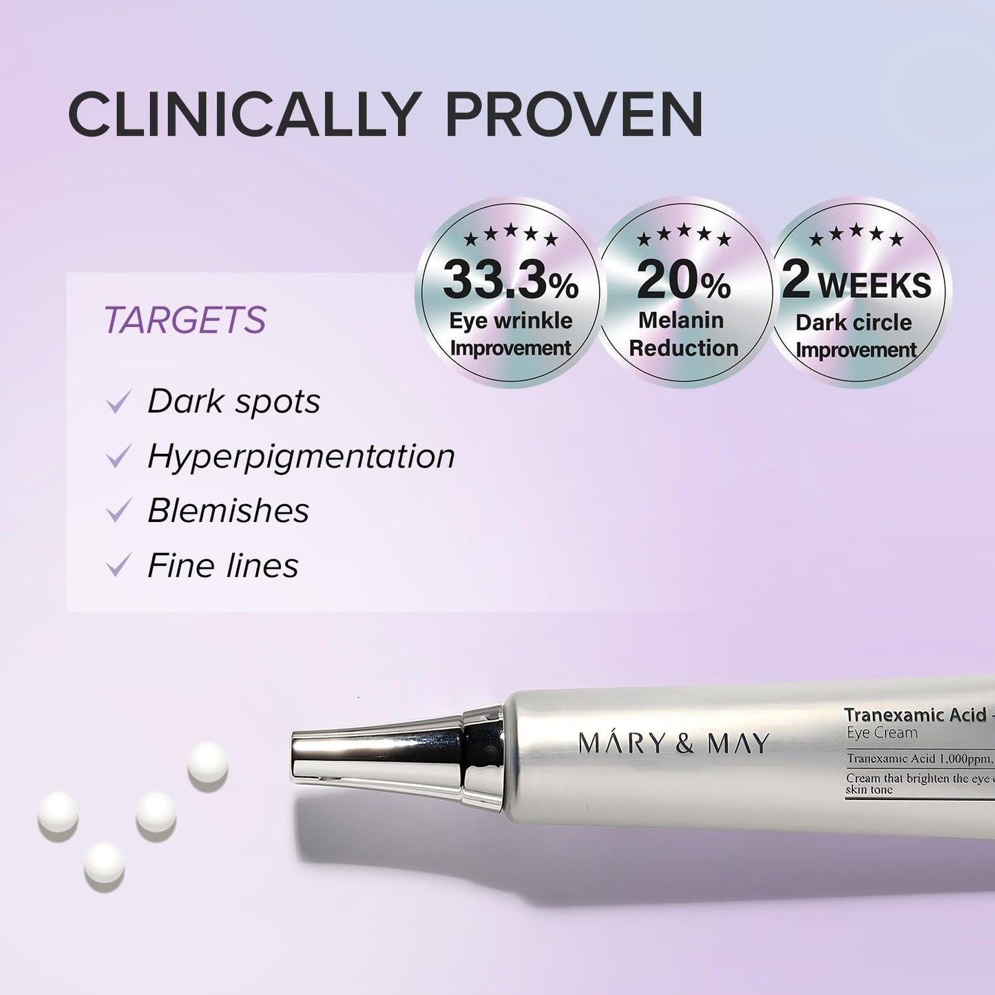 Mary&May Tranexamic Acid+Glutatione Eye Cream