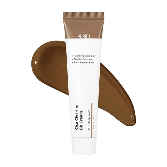 PURITO Cica Clearing BB Cream #21 Light Beige 1 fl.oz / 30ml,