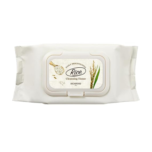 SKINFOOD Rice Cleansing Wipes - Makeup Remover Tissue Wipe