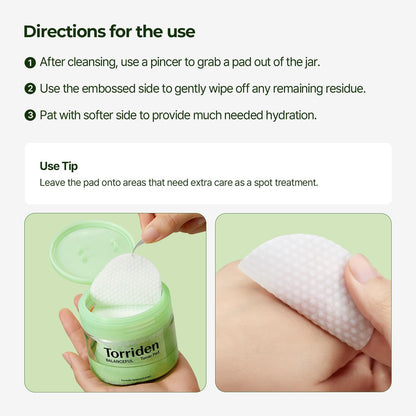 Torriden BALANCEFUL Toner Pads with PHA & LHA for Oily, Combo