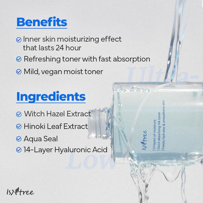 ISNTREE Ultra-Low Molecular Hyaluronic Acid Toner 300ml