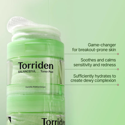 Torriden BALANCEFUL Toner Pads with PHA & LHA for Oily, Combo