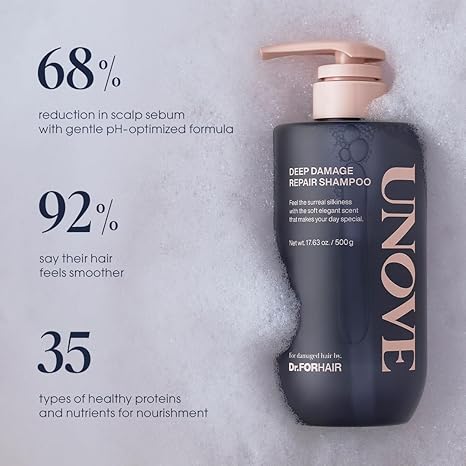 Unove deep damage repair shampoo Dr.FORhair 500g / 17.63 oz.