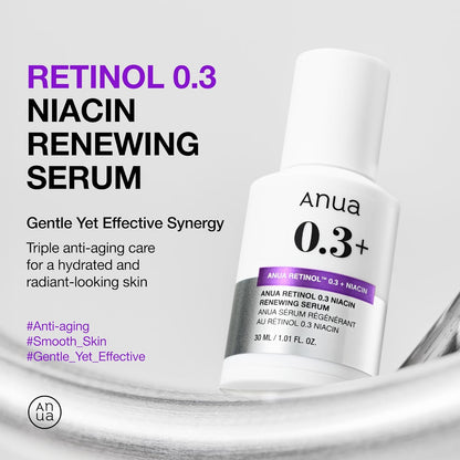 Anua Retinol Serum for Anti-Aging, Textured skin (30ml /1.01 fl.oz.)