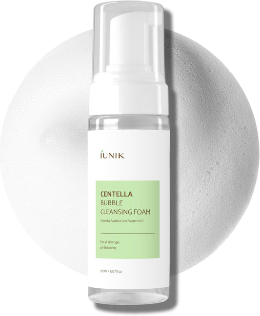 IUNIK Centella Bubble Foaming Vegan Facial Cleanser