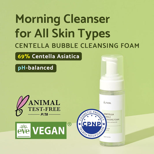 IUNIK Centella Bubble Foaming Vegan Facial Cleanser