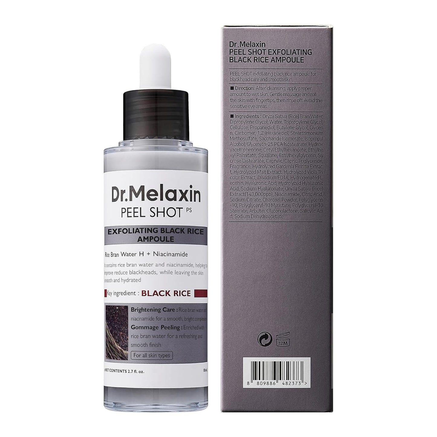 Dr. Melaxin Peel Shot Exfoliating Black Rice Ampoule