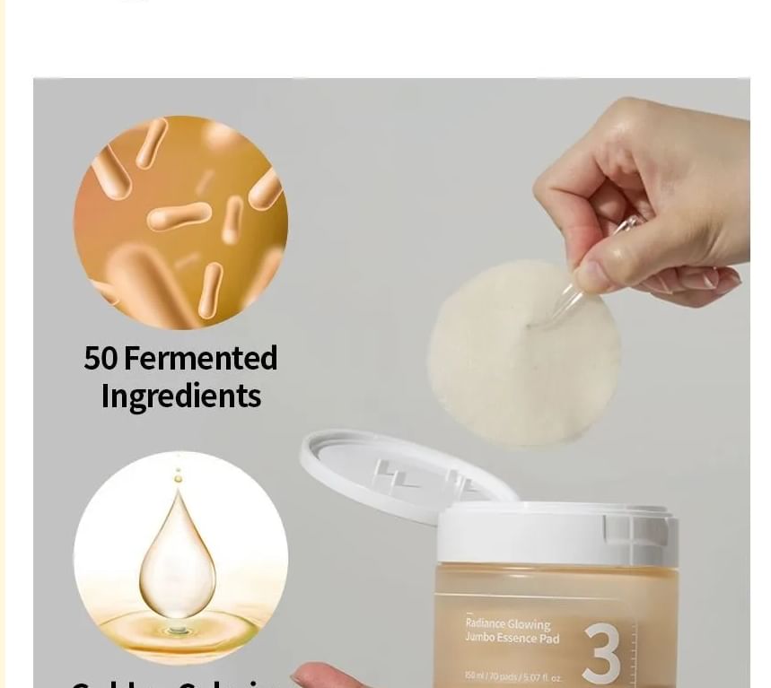 numbuzin - No.3 Radiance Glowing Jumbo Essence Pad
