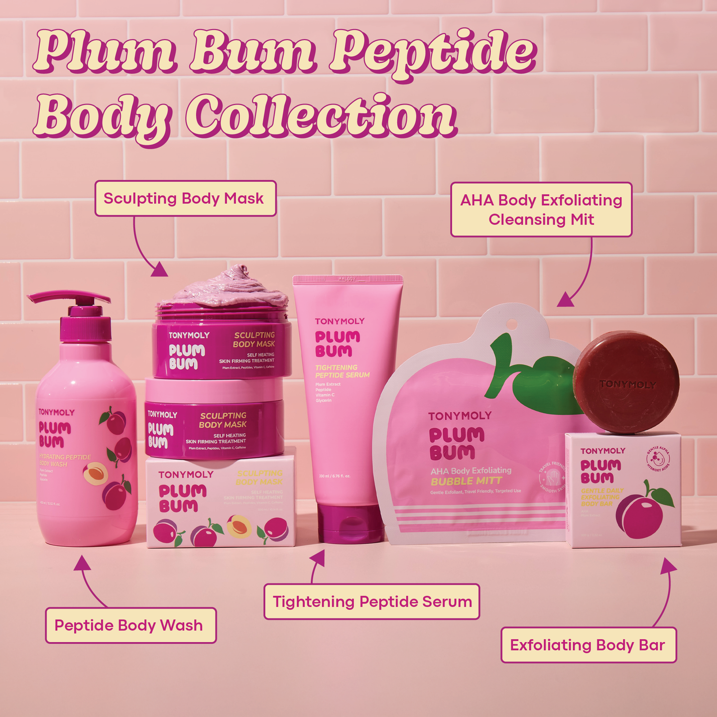 Plum Bum AHA Body Exfoliating Bubble Mitt