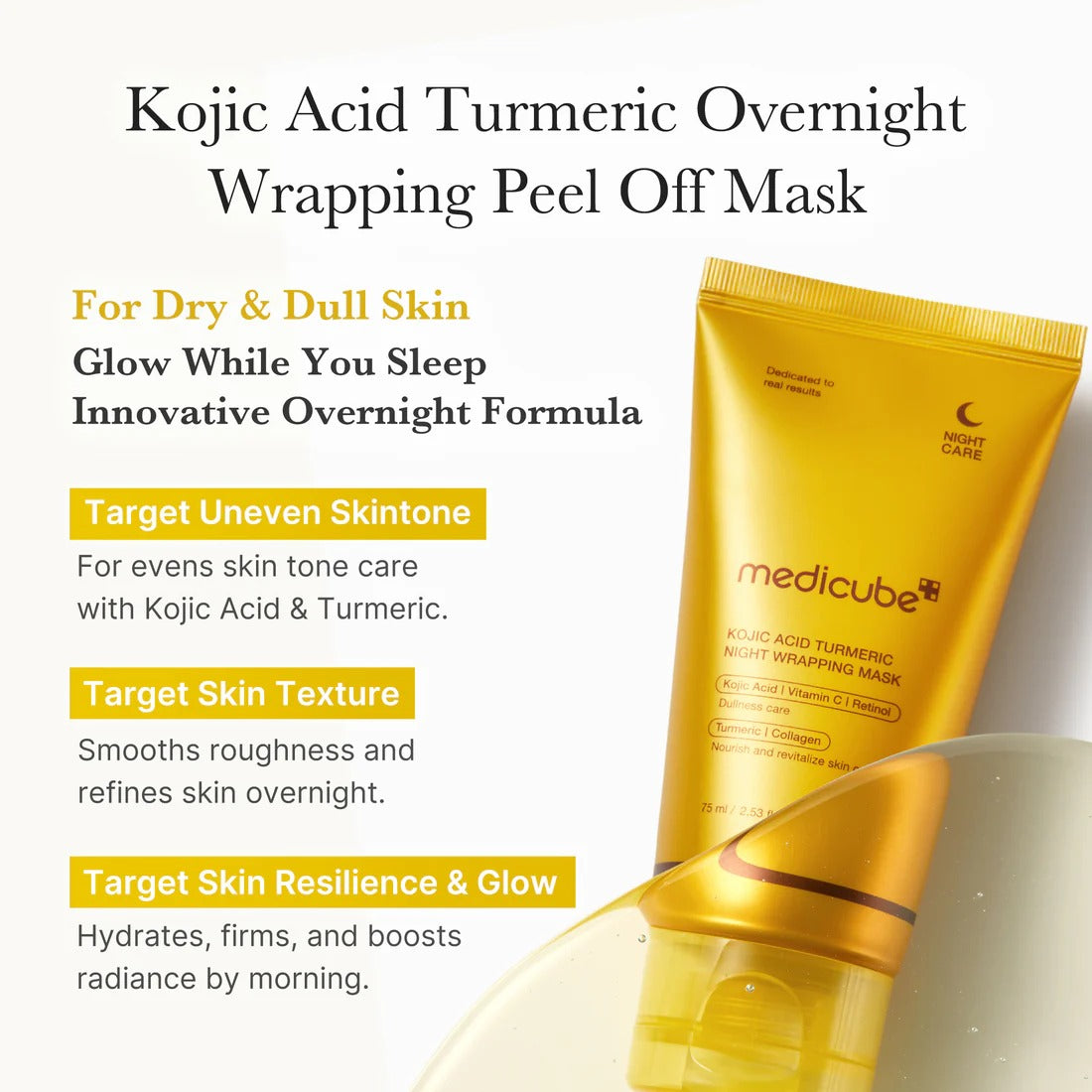 Medicine Konica Acid Tumeric Night Wrapping Mask