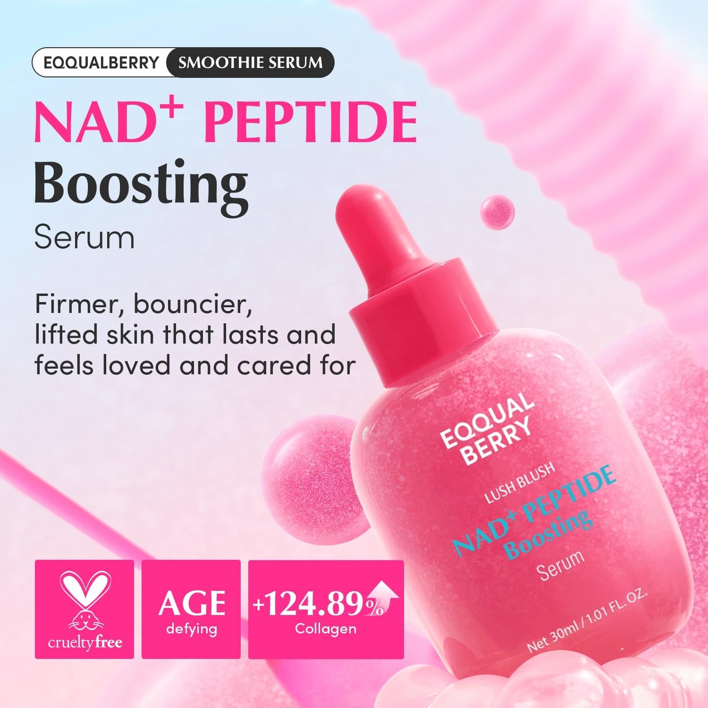 Eqqualberry NAD+ Peptide Boosting Serum