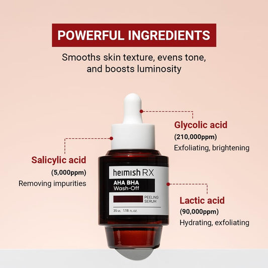 Heimish RX AHA BHA Wash-Off Peeling Serum